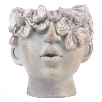 Product Plant pot face planter bust concrete look H14cm