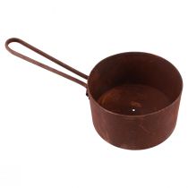 Plant pot metal planter rust pan decoration Ø20cm H11cm