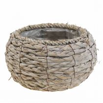 Product Plant basket plant pot round white washed Ø22cm H13cm