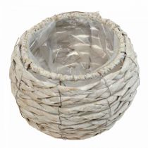 Product Plant basket flower pot white rustic Ø17cm H11cm decoration
