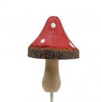 Wooden mushrooms to stick assorted 4cm 12pcs