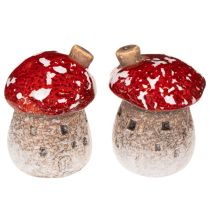 Product Mushroom House Decoration Miniature Fly Agaric Mushroom 6cm 2pcs