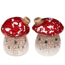 Product Mushroom House Decoration Miniature Fly Agaric 6cm 2pcs