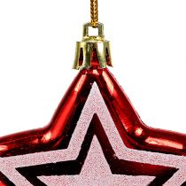 Product Star for hanging Red, white Plastic 8,5cm 2pcs
