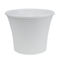 Product Plastic Pot &quot;Irys&quot; White Ø22cm H18cm 1 pc
