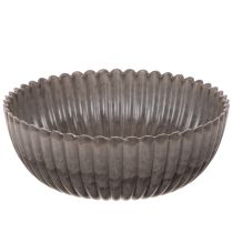 Product Round Ribbed Bowl Decorative Flower Arrangement Vessel 20cm Set of 2