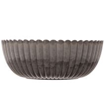 Product Round Ribbed Bowl Decorative Flower Arrangement Vessel 20cm Set of 2