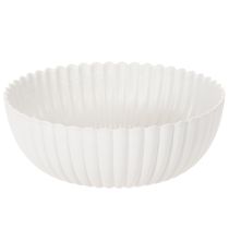 Product Large Ribbed Decorative Bowl in Light Grey – 25cm