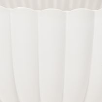 Product Large Ribbed Decorative Bowl in Light Grey – 25cm