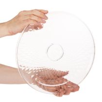 Product Transparent Round Decorative Bowl with Foot – 32cm