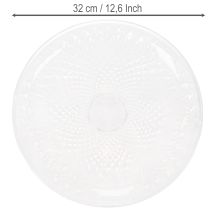 Product Transparent Round Decorative Bowl with Foot – 32cm