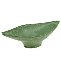 Plastic bowl oval 34 cm x 17.5 cm H 10 cm Green, 1pce