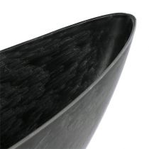 Product Plastic boat anthracite oval 39cm x 12.5cm H13cm 1 pc