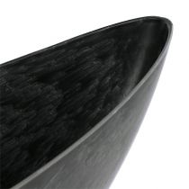 Product Plastic boat anthracite oval 39cm x 12.5cm H13cm, 1pc