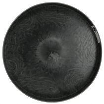 Plastic plate decorative plate grey white Ø22cm/27cm set of 2