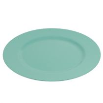 Plastic plate Ø33cm turquoise