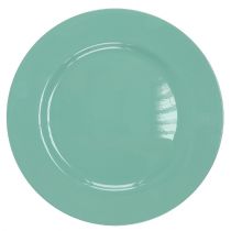 Plastic plate Ø33cm turquoise