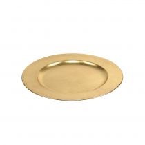 Product Plastic plate 25cm gold with gold leaf effect