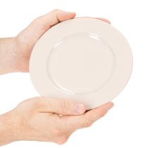 Product Round Plastic Decorative Plates 17cm Apricot - Set of 6