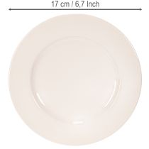 Product Round Plastic Decorative Plates 17cm Apricot - Set of 6