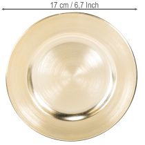 Product Small Round Decorative Plate 17cm Gold Metal Set of 6