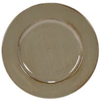 Product Set of 6 Small Decorative Plates – 17cm Dark Green/Brown
