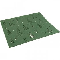 Product Placemat Christmas table decoration green felt 45×35cm 4pcs