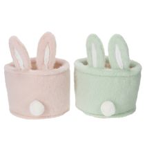 Product Plushy Easter Basket Pastel coloured Bunnies Small basket for gifts and living room decor 18cm 2pcs