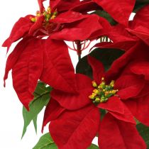 Product Artificial Christmas Star Red Artificial flowers in a pot H53cm