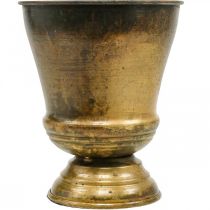 Product Vintage planter metal goblet vase brass Ø14cm H17cm