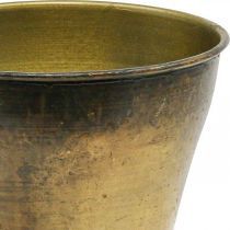 Product Vintage planter metal goblet vase brass Ø14cm H17cm