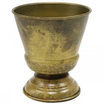 Product Vintage planter metal cup vase brass Ø11.5cm H13.5cm