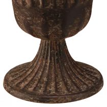 Product Cup vase decorative cup metal brown antique Ø14cm H12cm