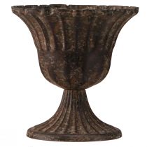 Product Cup vase decorative cup metal brown antique Ø14cm H12cm