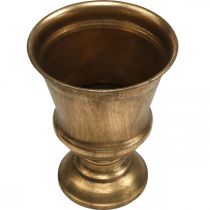 Product Goblet vase gold look goblet antique decoration metal Ø14cm H18.5cm