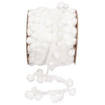 Product Pom Pom Ribbon White Decorative Ribbon with Pompoms 20mm 15m