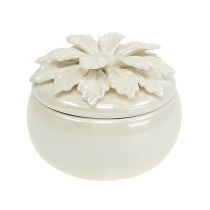 Porcelain box cream Ø7,5cm H6cm
