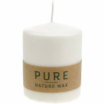 Product PURE Nature pillar candle, sustainable natural candle made from stearin and rapeseed wax 90/70mm