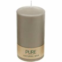 Product Pillar candle 130/70 brown candle sustainable natural wax candle decoration