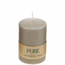 Product Pure pillar candle brown 90/60 natural wax candle sustainable stearin rapeseed candle decoration