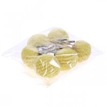 Product Decorative pendant bunny yellow bunny decoration Easter Ø7cm 6 pieces