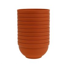 Product R-bowl plastic terracotta Ø13cm, 10 pieces