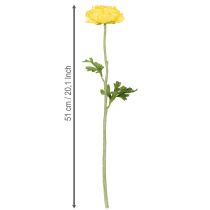 Product Artificial ranunculus as a single flower for elegant and low-maintenance decoration, 51cm, 3 pieces