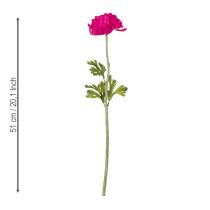 Product Artificial ranunculus as a single flower for timeless and versatile interior design, 51cm, 3 pieces
