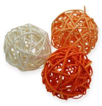 Product Rattan Balls 4,5cm Orange Apricot 30pcs