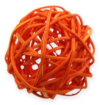 Rattan Balls 4,5cm Orange Apricot 30pcs