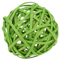 Rattanball light green Ø6cm 6pcs