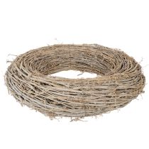 Product White-Washed Rattan Wreath 50cm for Creative Decoration