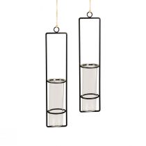 Test tube decoration for hanging mini vases glass Ø6cm 32cm 2pcs