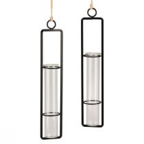 Test tube decoration for hanging mini vases glass H22.5cm 2pcs